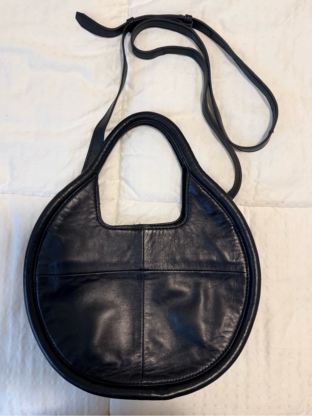 By Anthropologie Julien Mini Black Leather Bag